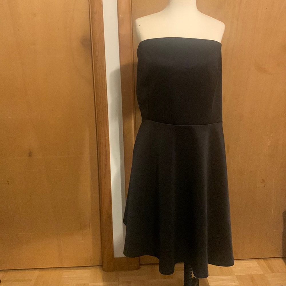 Formal black strapless dress